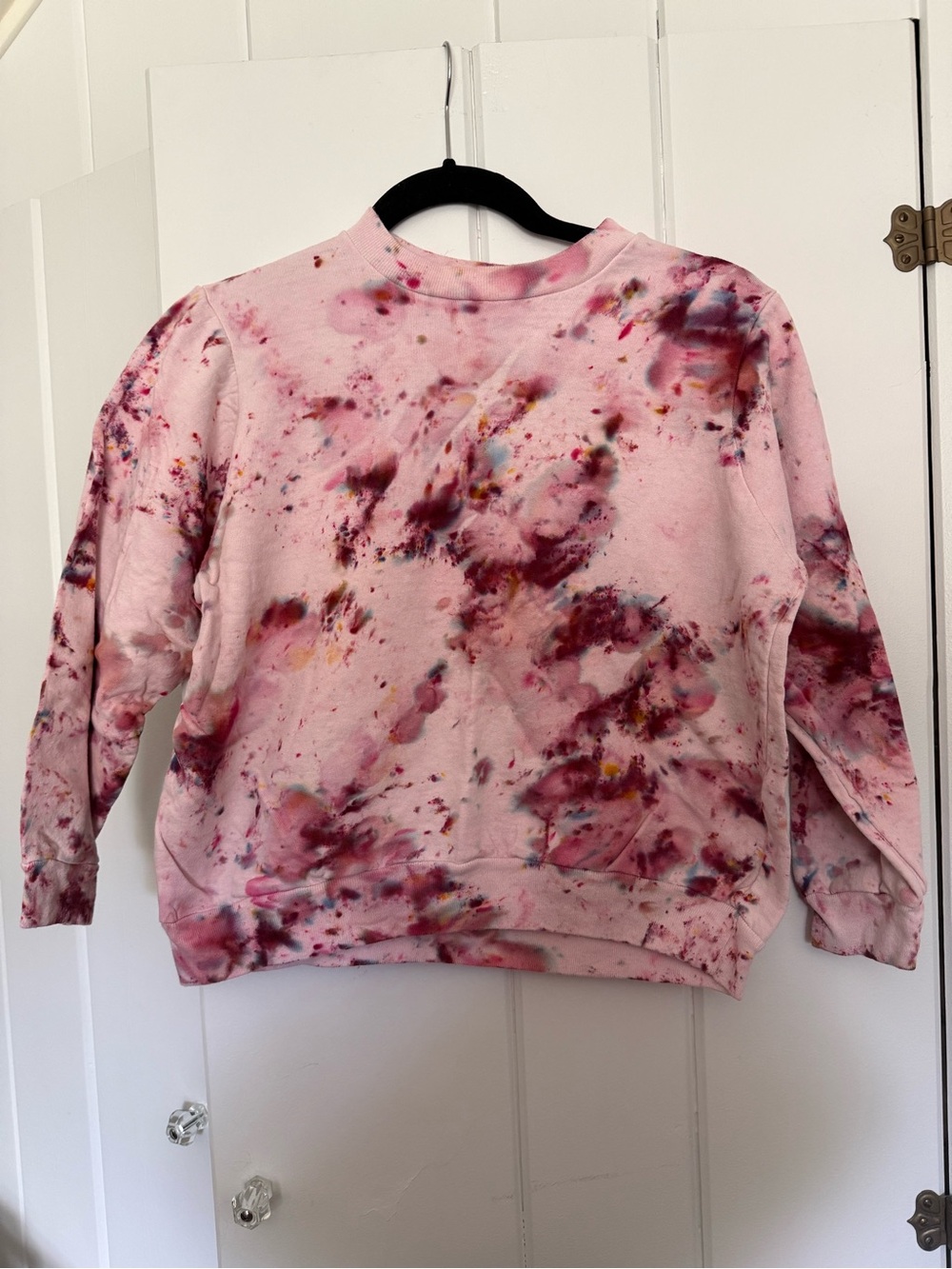 Soft Haus Tea Rose Ice Dyed Tie Dye Crewneck Sweatshirt